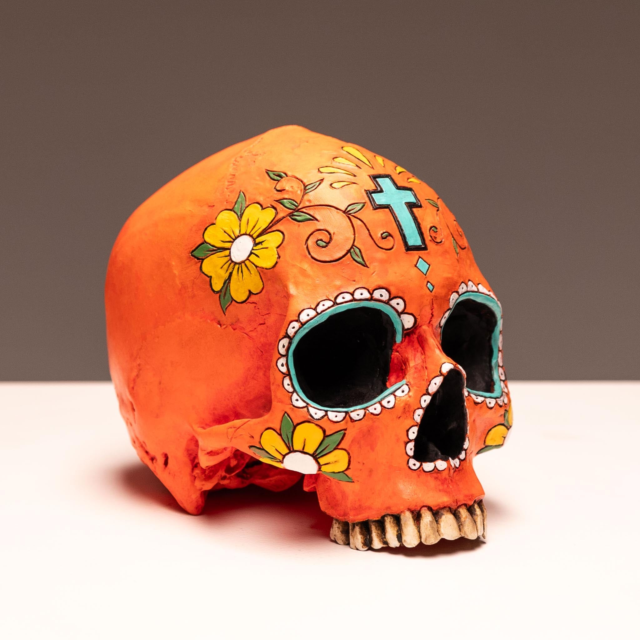 Day of the Dead Skull - Anaranjado