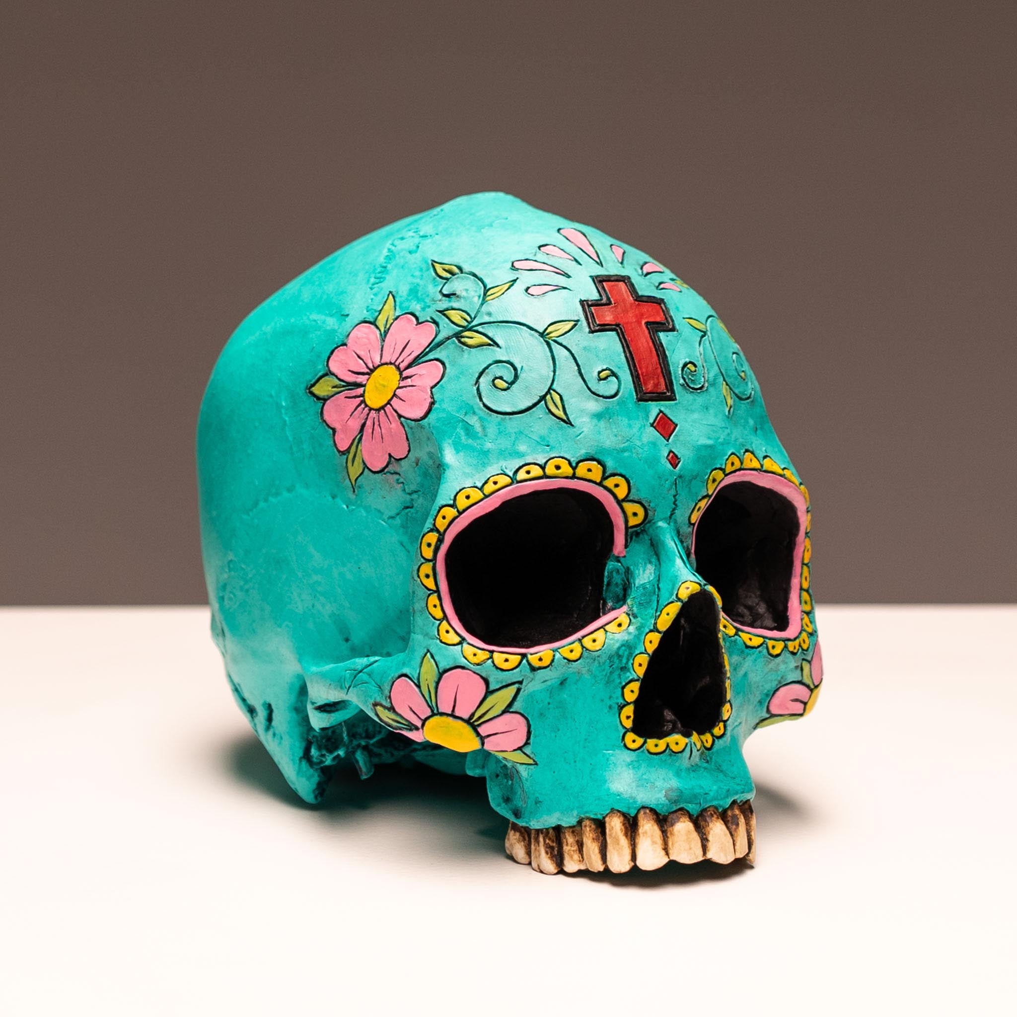 Day of the Dead Skull - Turquesa