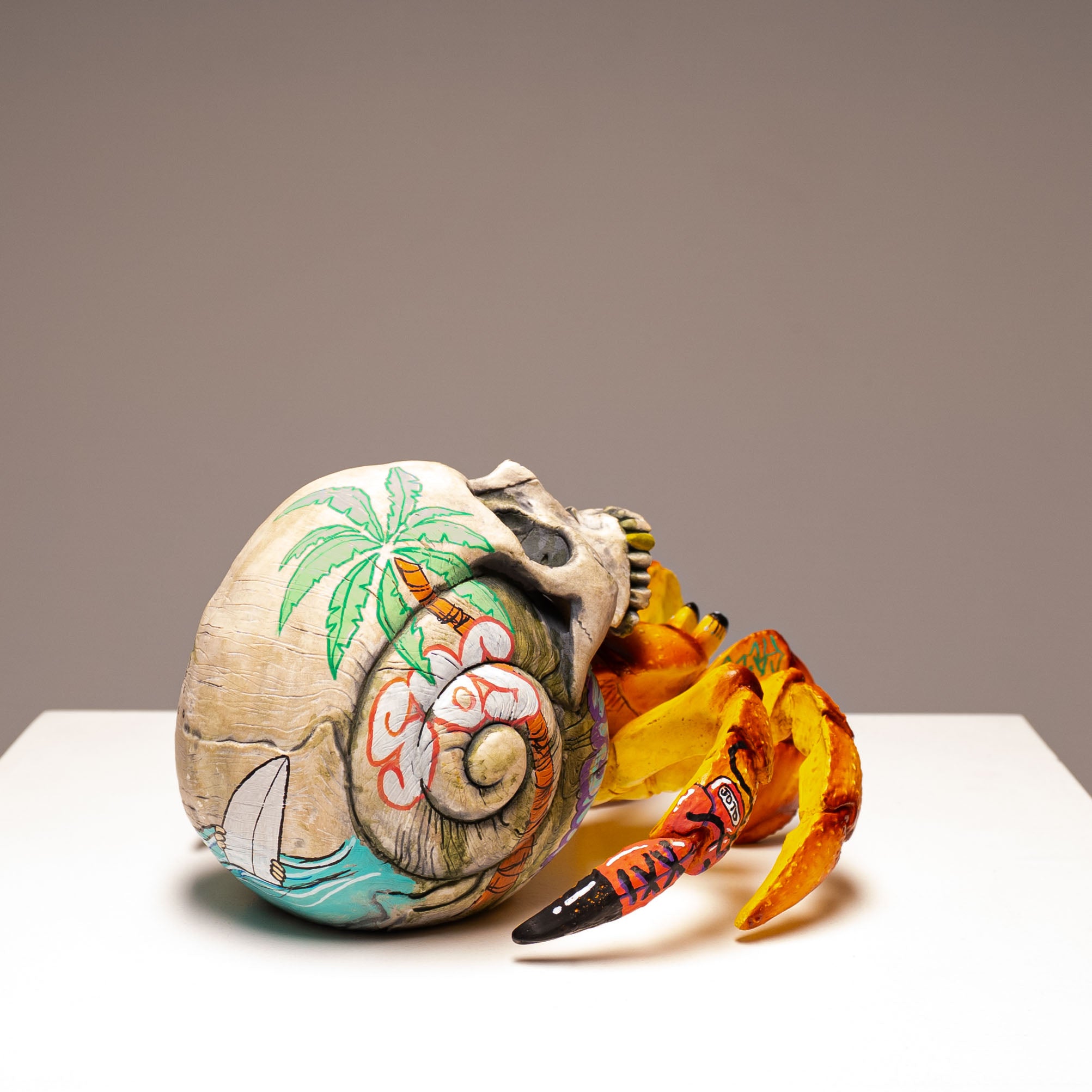 Hermit Crab Skull - Sandy