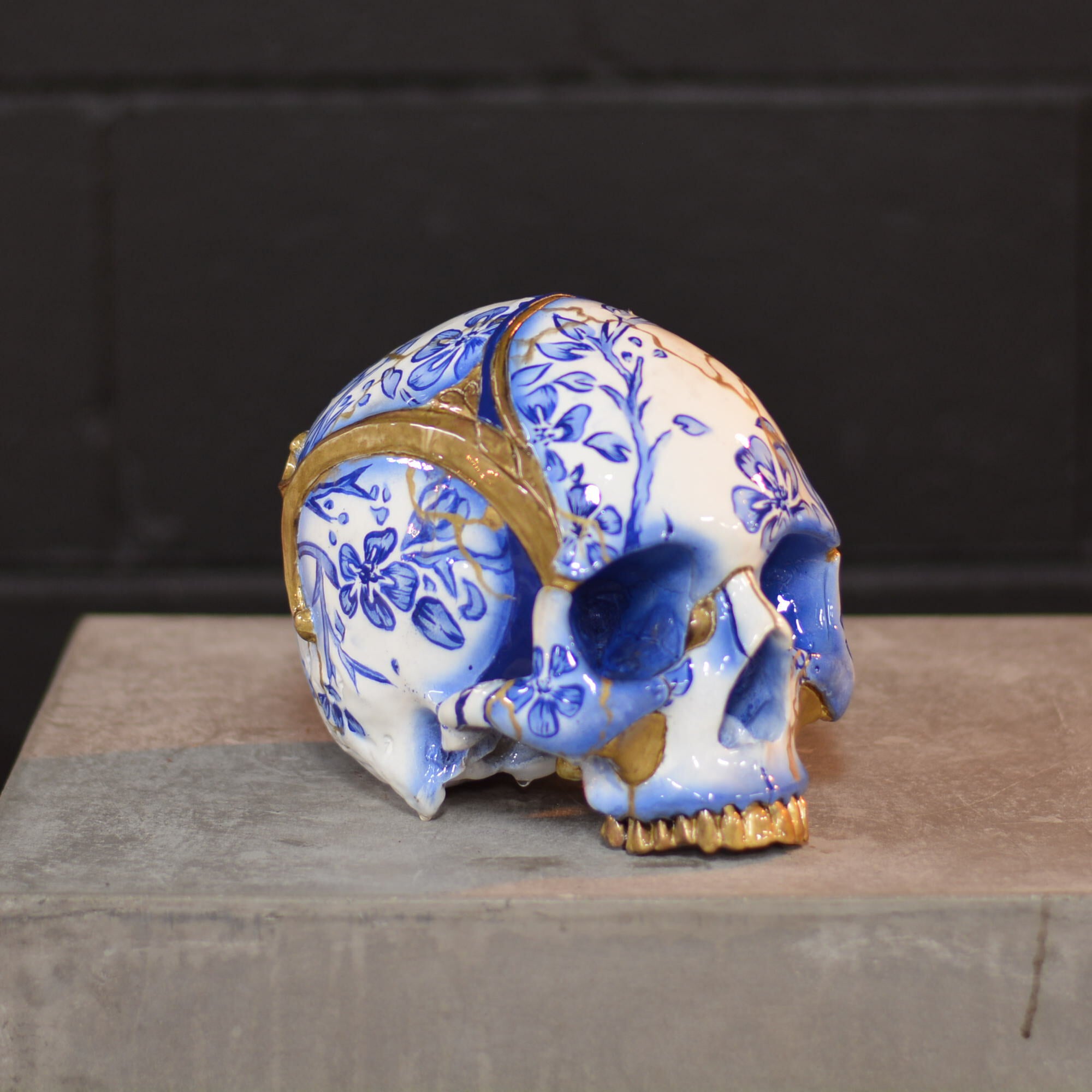 Loki skull - Broken China [EXPERIMENTAL PAINT]