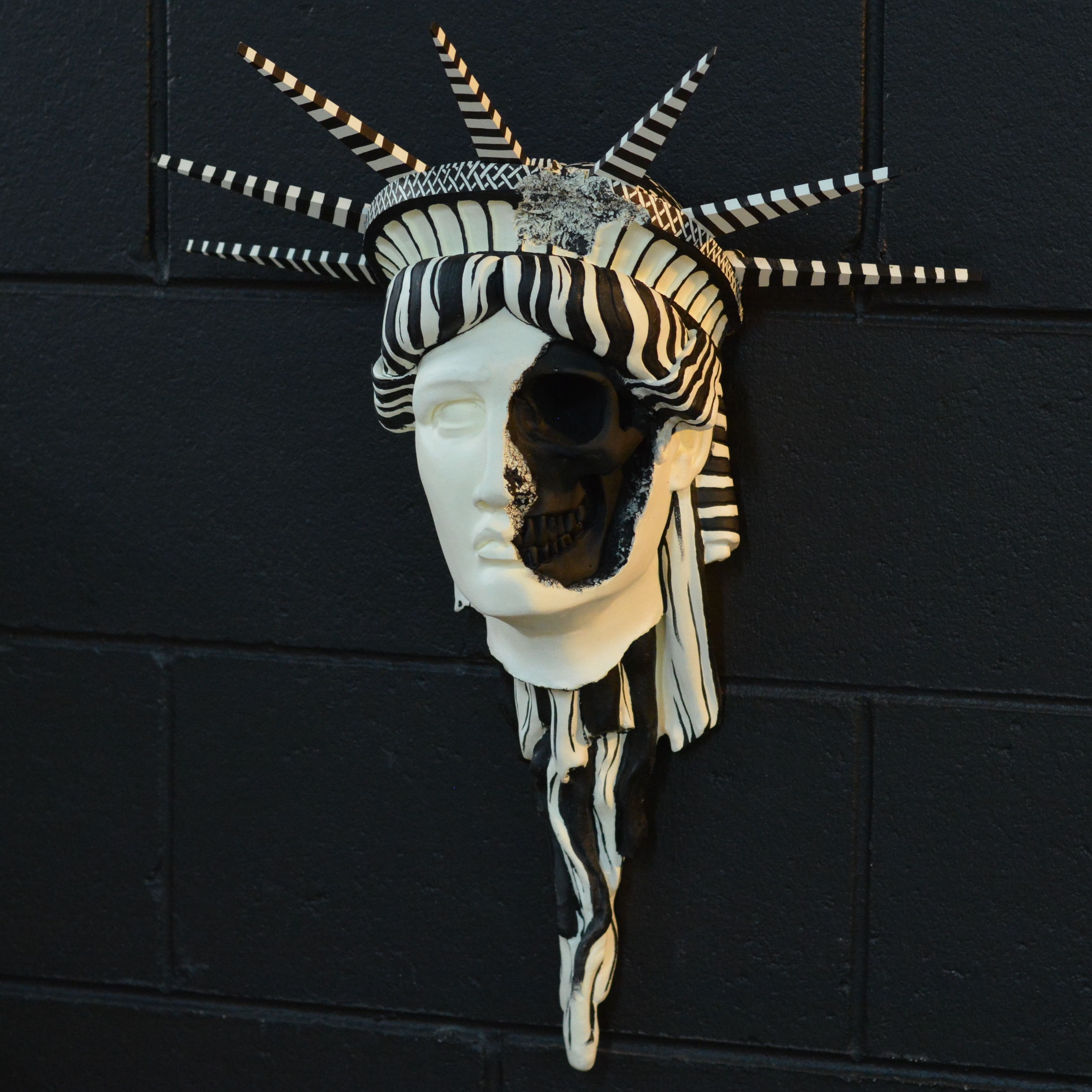The Death of Liberty Wall Mount - Black & White [EXPERIMENTAL PAINT]