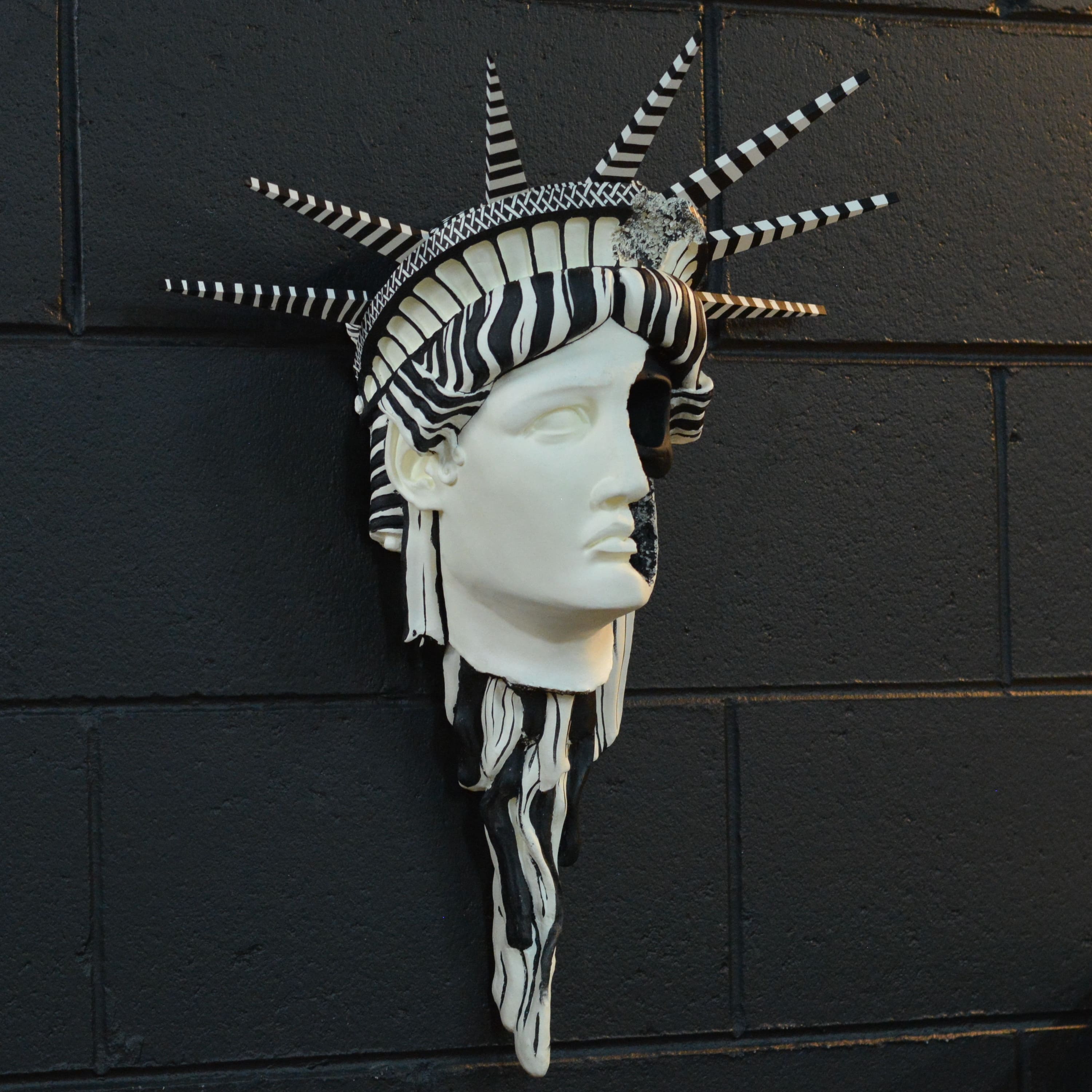 The Death of Liberty Wall Mount - Black & White [EXPERIMENTAL PAINT]