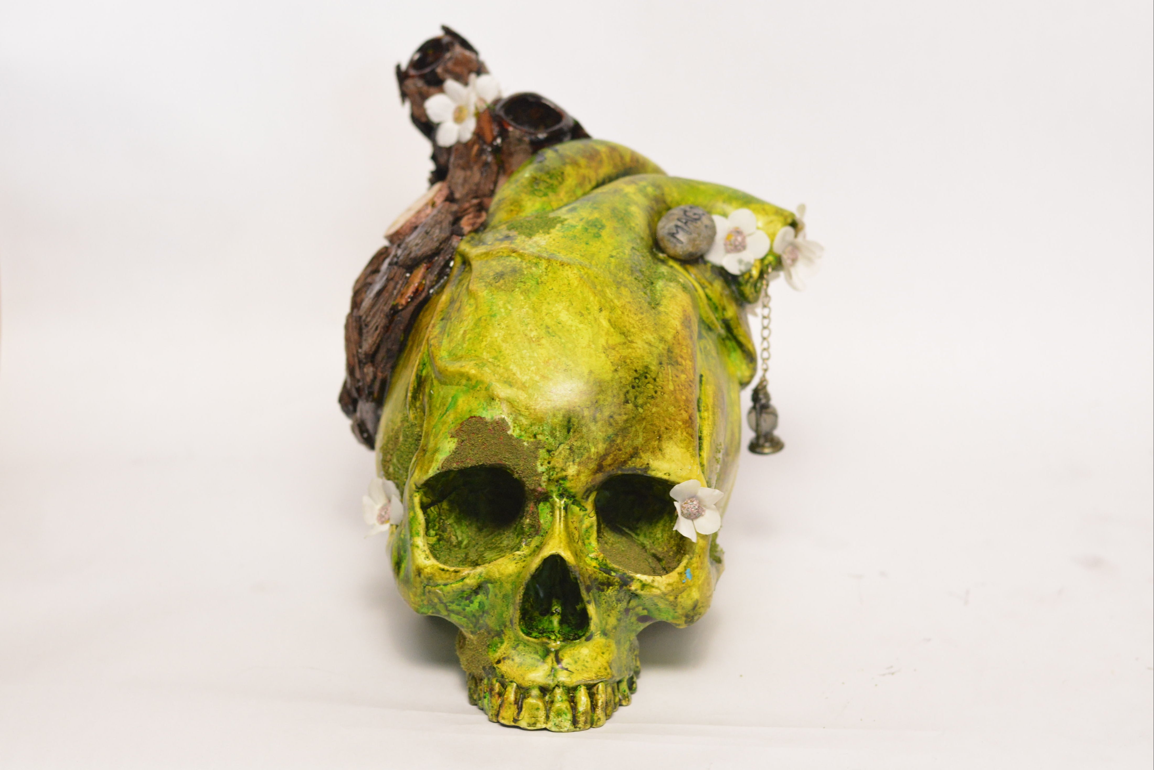 The Tell-Tale Heart Skull - Tinks Garden (EXPERIMENTAL PAINT)
