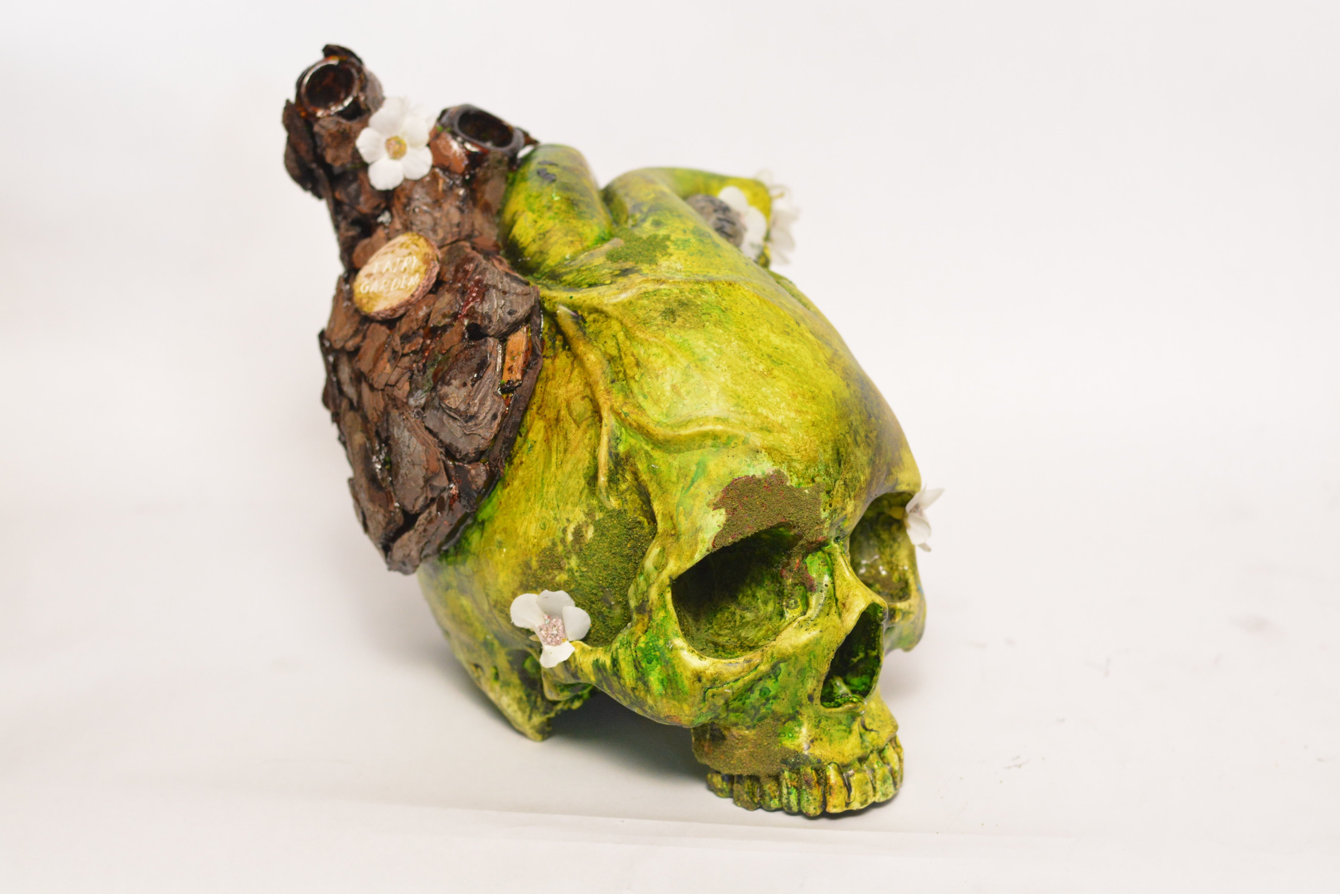 The Tell-Tale Heart Skull - Tinks Garden (EXPERIMENTAL PAINT)