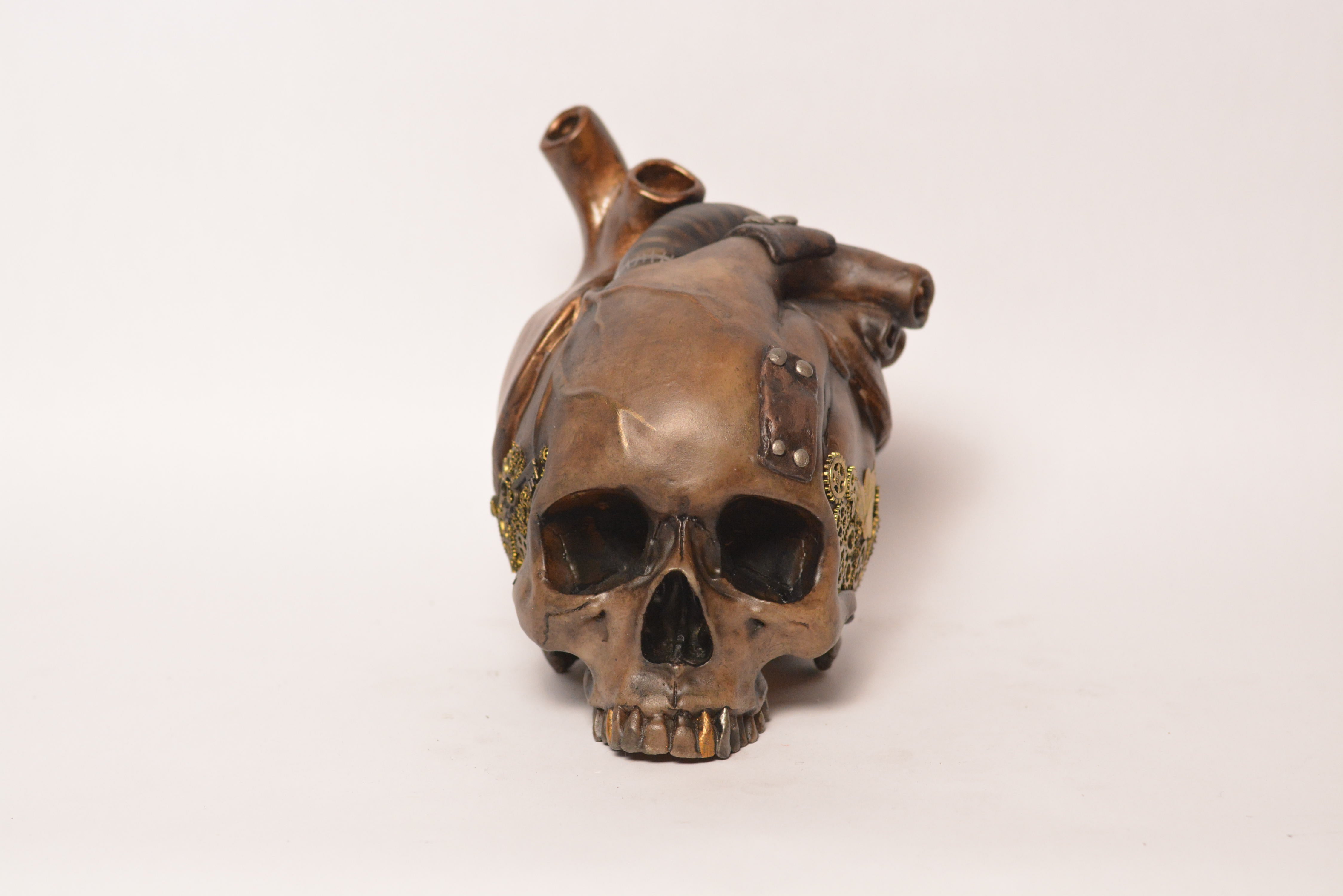 The Tell-Tale Heart Skull - Steampunk (EXPERIMENTAL PAINT)