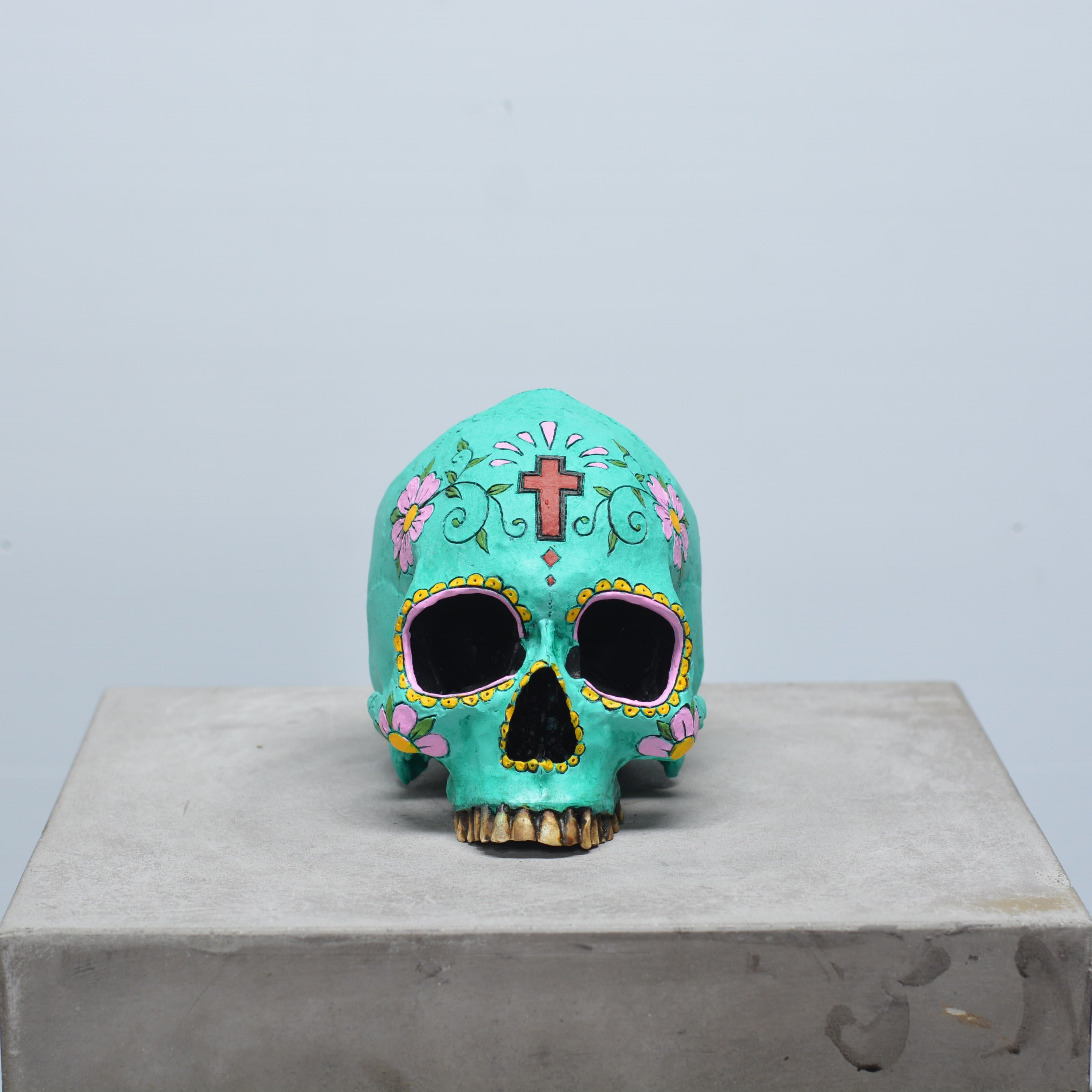 Day of the Dead Skull - Turquesa [SCRATCH & DENT] (1)