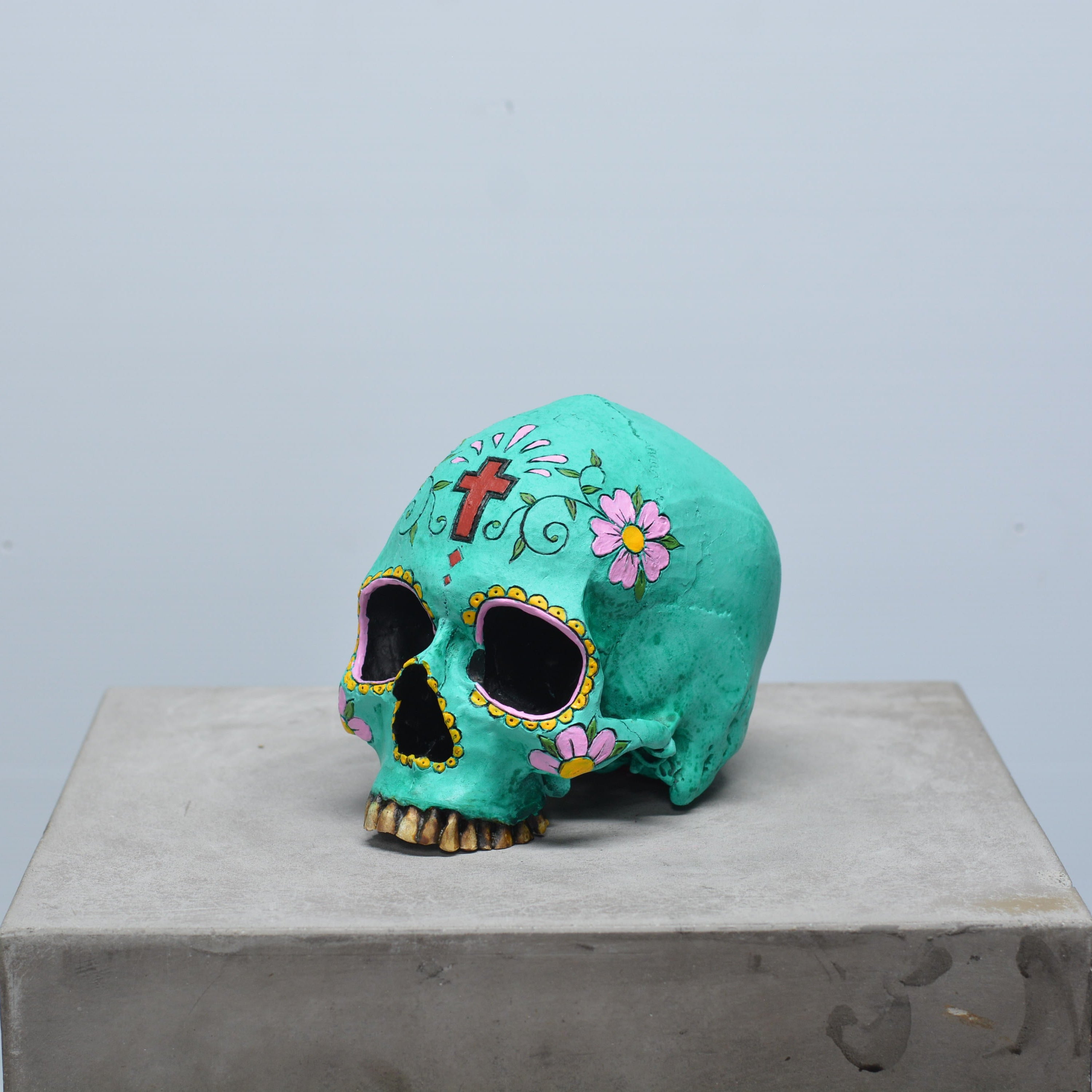 Day of the Dead Skull - Turquesa [SCRATCH & DENT] (1)