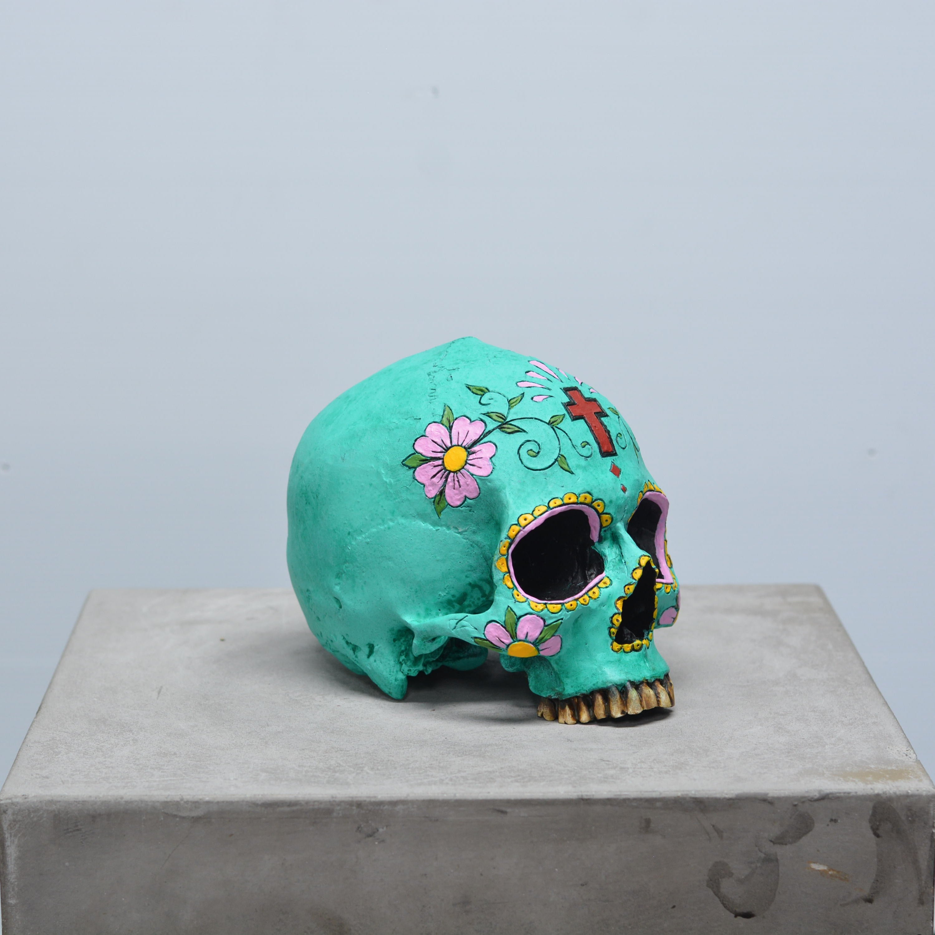 Day of the Dead Skull - Turquesa [SCRATCH & DENT] (1)